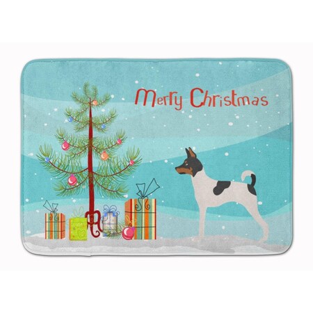Carolines Treasures American Toy Fox Terrier Christmas Machine Washable Memory Foam Mat BB8468RUG